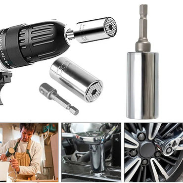 Multifunctional 7 to 19mm Magic Socket Multi Purpose Wrench Extension Rod Electric Hand Drill Screw Tool Set Quick Pick Grocers