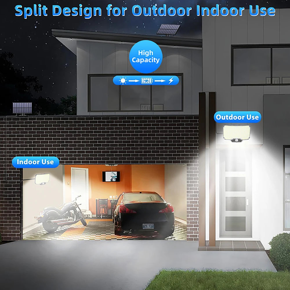 234/318/348 LED Solar Lights 3 Working Modes Super Bright Motion Sensor Outdoor IP65 Waterproof Flood Wall Security Lights Yard Econic Blanks