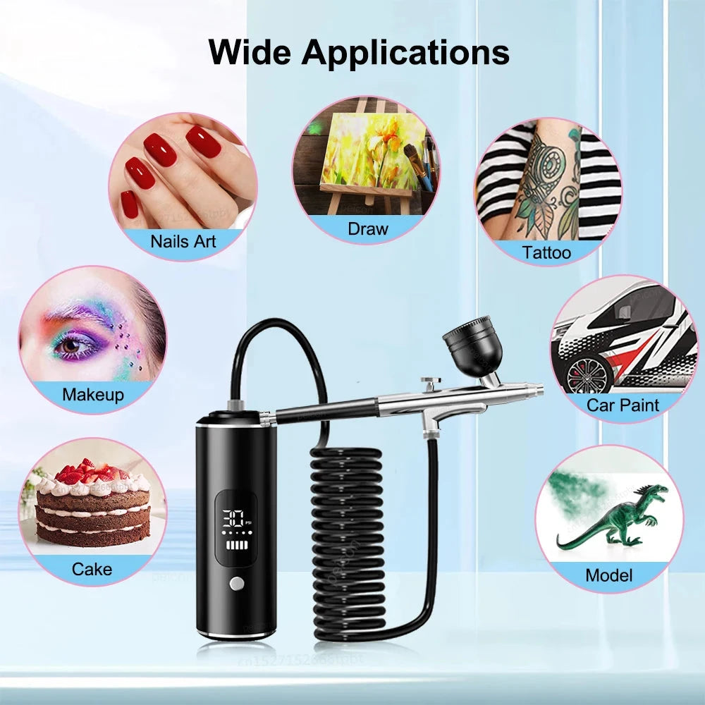 Airbrush with Compressor Portable Airbrush Painting Mini Spray Gun for Painting Paint Crafts Airbrush Compressor Paint Spray Gun Econic Blanks