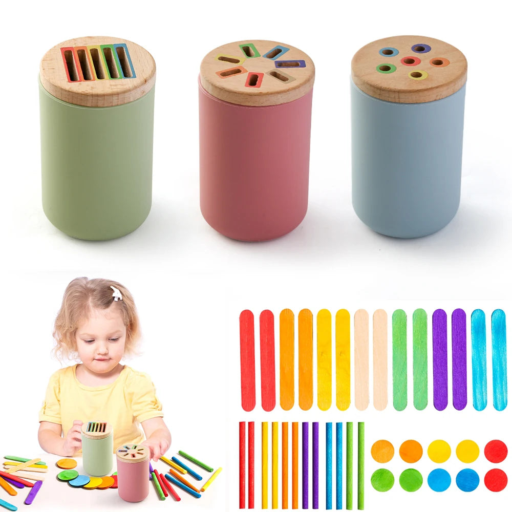 Montessori Baby Toys Silicone Educational Toys Cognitive Toys Color Matching Bucket Toddler Toys Sensor Game Baby Games 2 Years Purest Peak