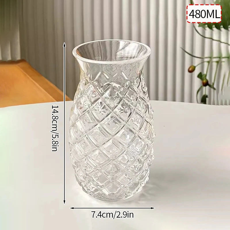 Transparant Drinking Glass Cup Creative Wave Shape Iced Coffee Tumbler Cup Juice Milk Tea Mug Drinkware Water Glasses Ripple Mug Quick Pick Grocers