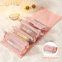 Detachable Cosmetic Bag Portable Large Capacity 4 in 1 Makeup Bags Portable Folding Travel Cosmetics Storage Toiletry Bag Quick Pick Grocers