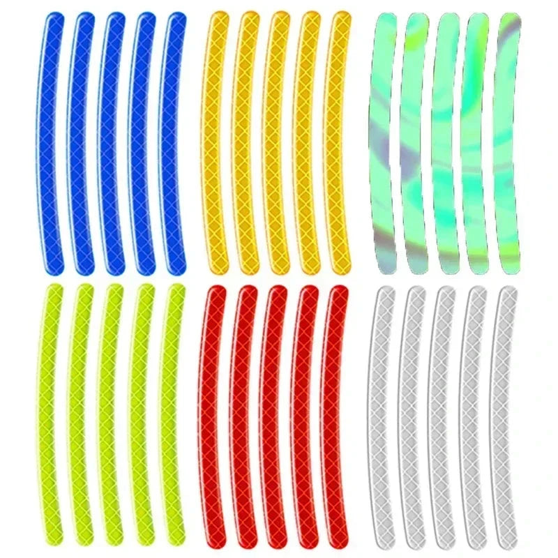 Car Wheel Hub Reflective Stripes - Safety Tire Warning Stickers for Night Driving Econic Blanks