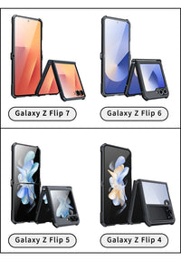 Xundd For Samsung Galaxy Z Flip 7 5 Z Flip 6 7 5G Case Airbag Shockproof Acrylic+TPU+Glass Back Cover For Flip5 z플립 5 7 케이스 Quick Pick Grocers