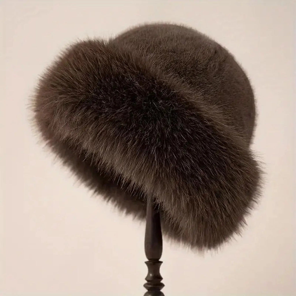 Furry Hats For Women, Autumn Winter Korean Style Warm Hats, Solid Color Flattering Mongolian Hats, Thickened Winter Outfits Purest Peak
