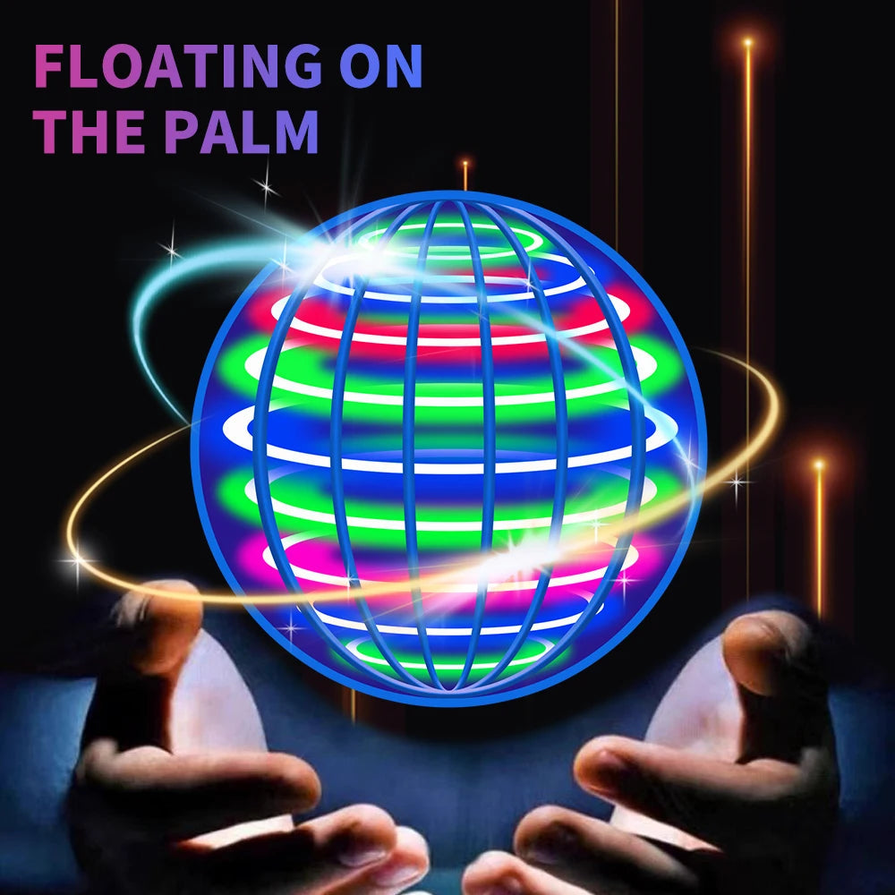 Flying ball, automatic spinning ball, LED dazzling lights, floating magic, fan, UFO flying machine, toy, gift, game, sports ball Quick Pick Grocers
