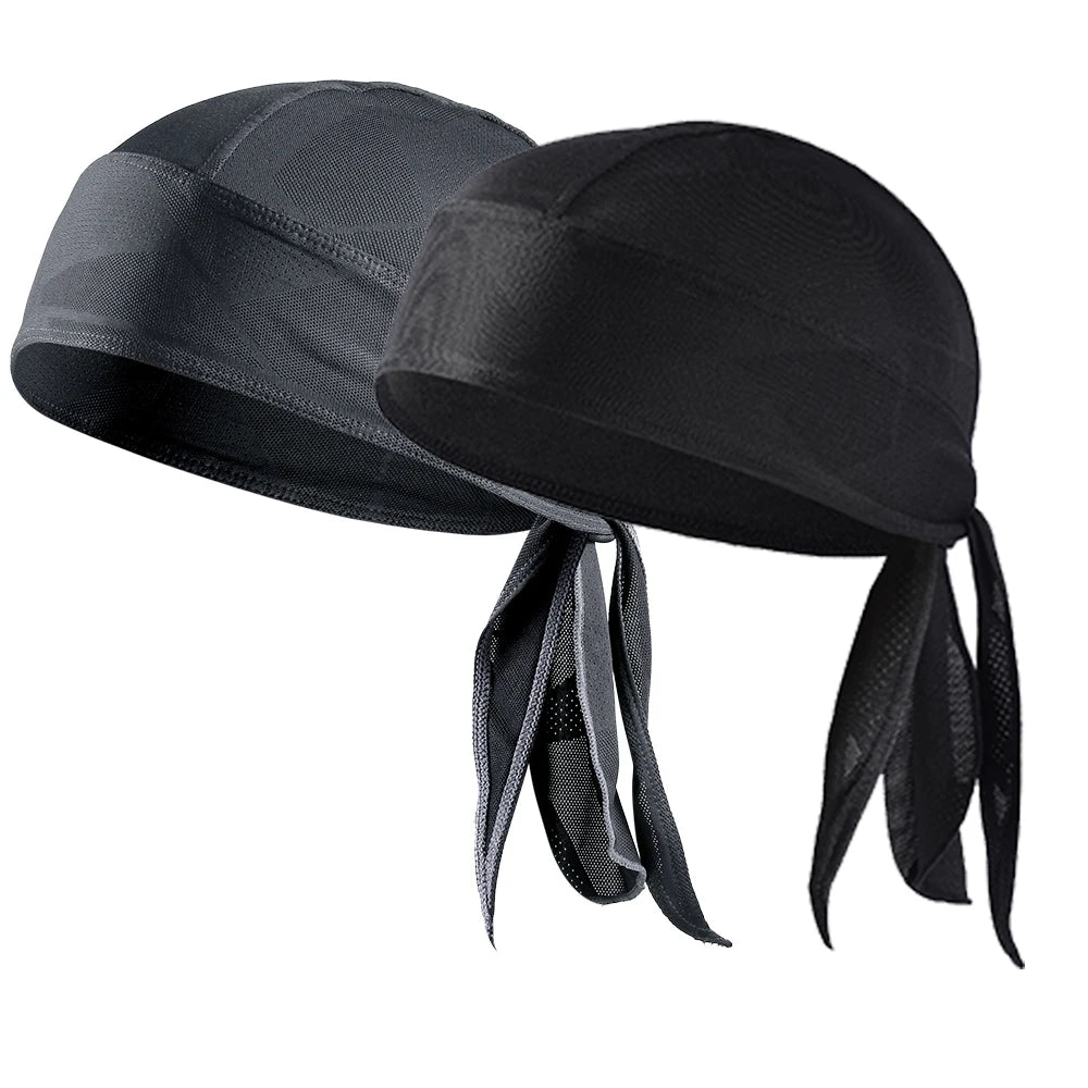 Summer Breathable Running Caps Pirate Hat Outdoor Sport Sun Protection Headscarf Cycling Helmet Liner Quick Dry Beanies Bandana Quick Pick Grocers