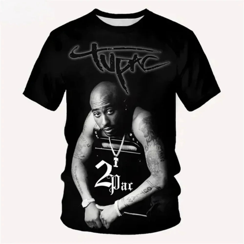 New T-Shirt Harajuku Men T-Shirt Fashion 2pac Graphic T Shirts Hip Hop Men's T-Shirts Summer Tops T-Shirts Man Designer Clothes Quick Pick Grocers