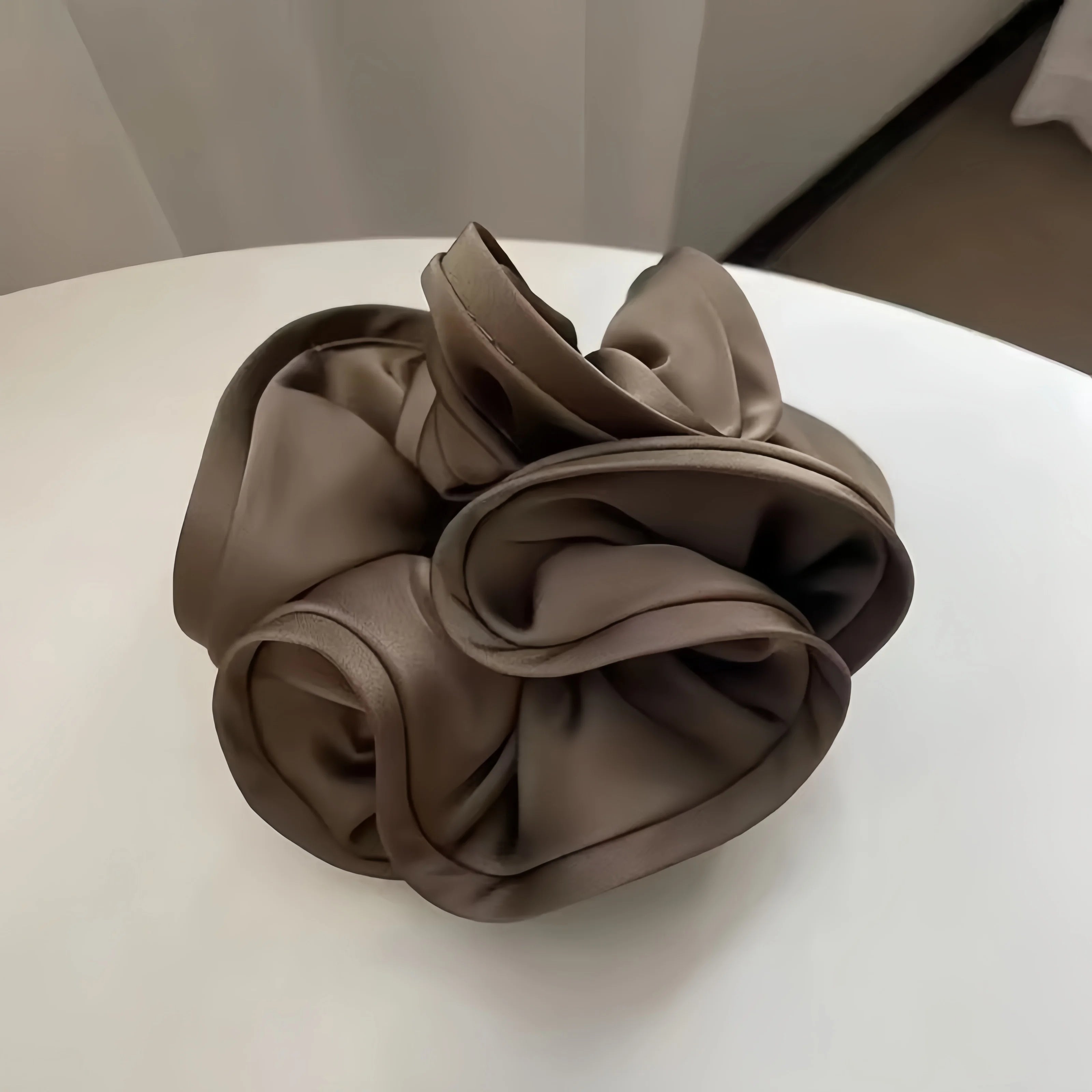 Korean Big Hair Tie Ribbon Scrunchies Satin Elastic Hair Band Bow Women Simple Temperament New Style  Ponytail Hair Accessories Quick Pick Grocers