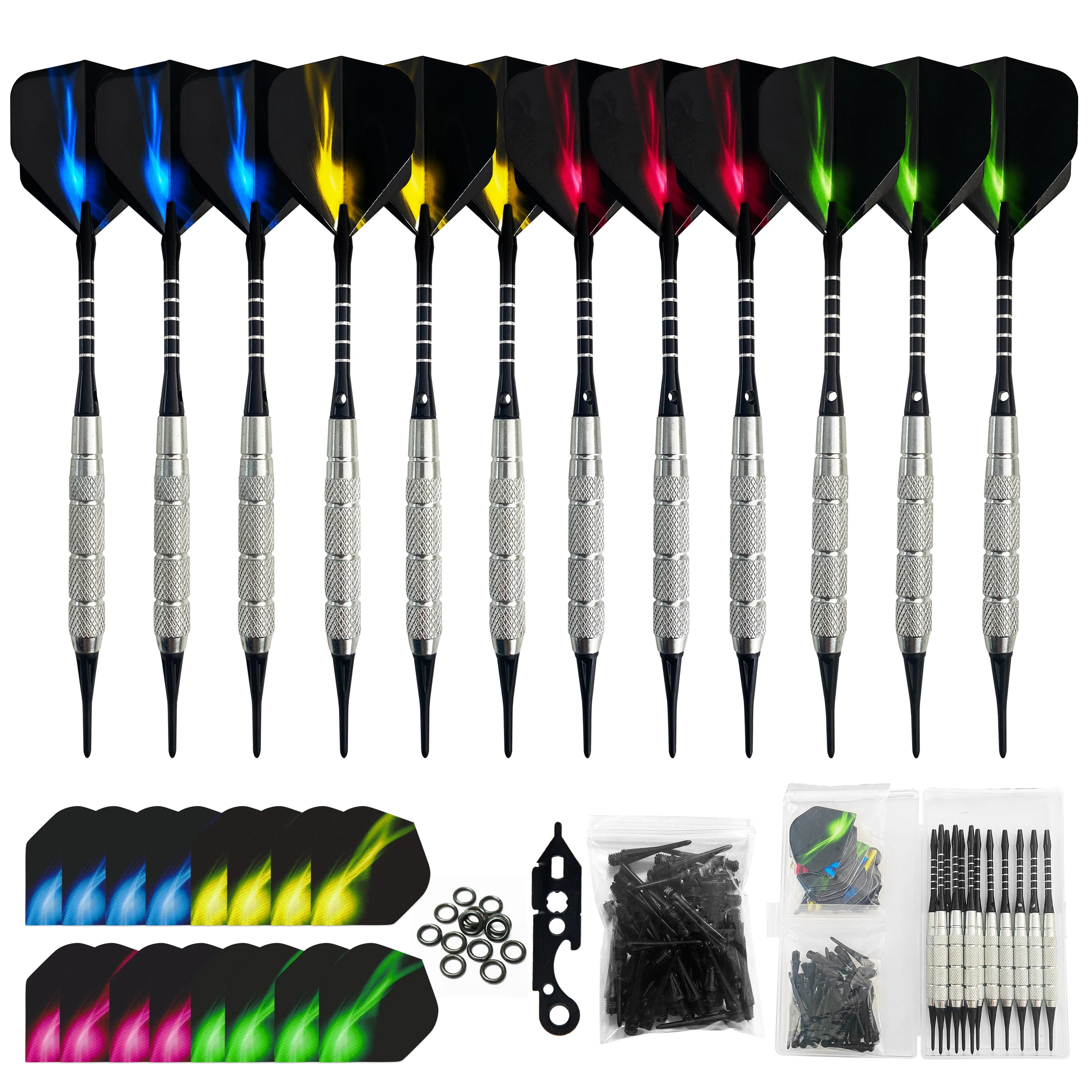 WEDARTER Dart Set Multiple Styles Darts Flights Professional Darts Soft Plastic Tips Set For Electronic Dartboard Accessories