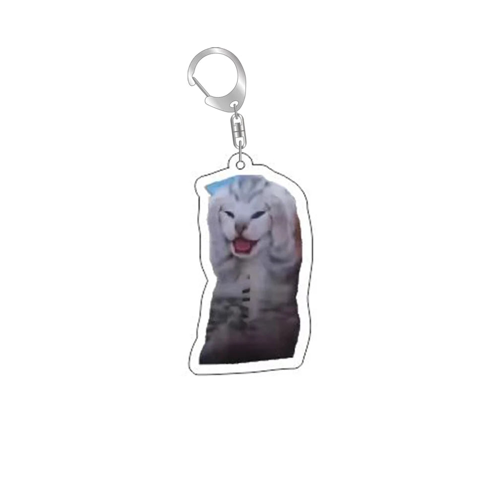 Funny Cat Memes Series Keychain Student Gift Bag Lanyard  Women's Bag Pendant Keychain Cute Things Cheap Gift For Best Friends Econic Blanks