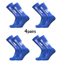 4Pairs/Lot 2024 New ANTI SLIP Tapedesign Football Socks Mid Calf Non-Slip Soccer Sport Cycling Sports Mens Sock EU38-45 Quick Pick Grocers