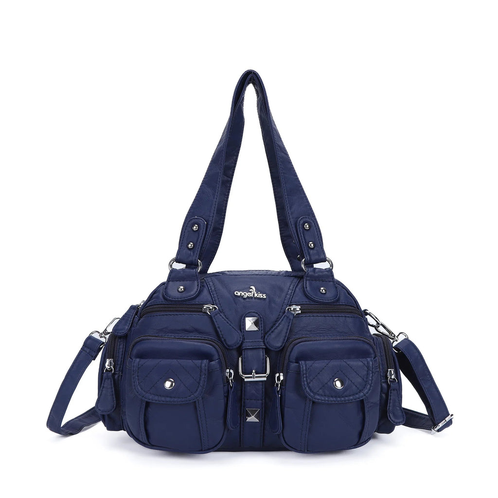 Vintage Women Handbags Satchel Top-handle Handbag PU Shoulder Bag Dumpling Pack Give Gifts Shoulder Bags Phone Money Pack Quick Pick Grocers