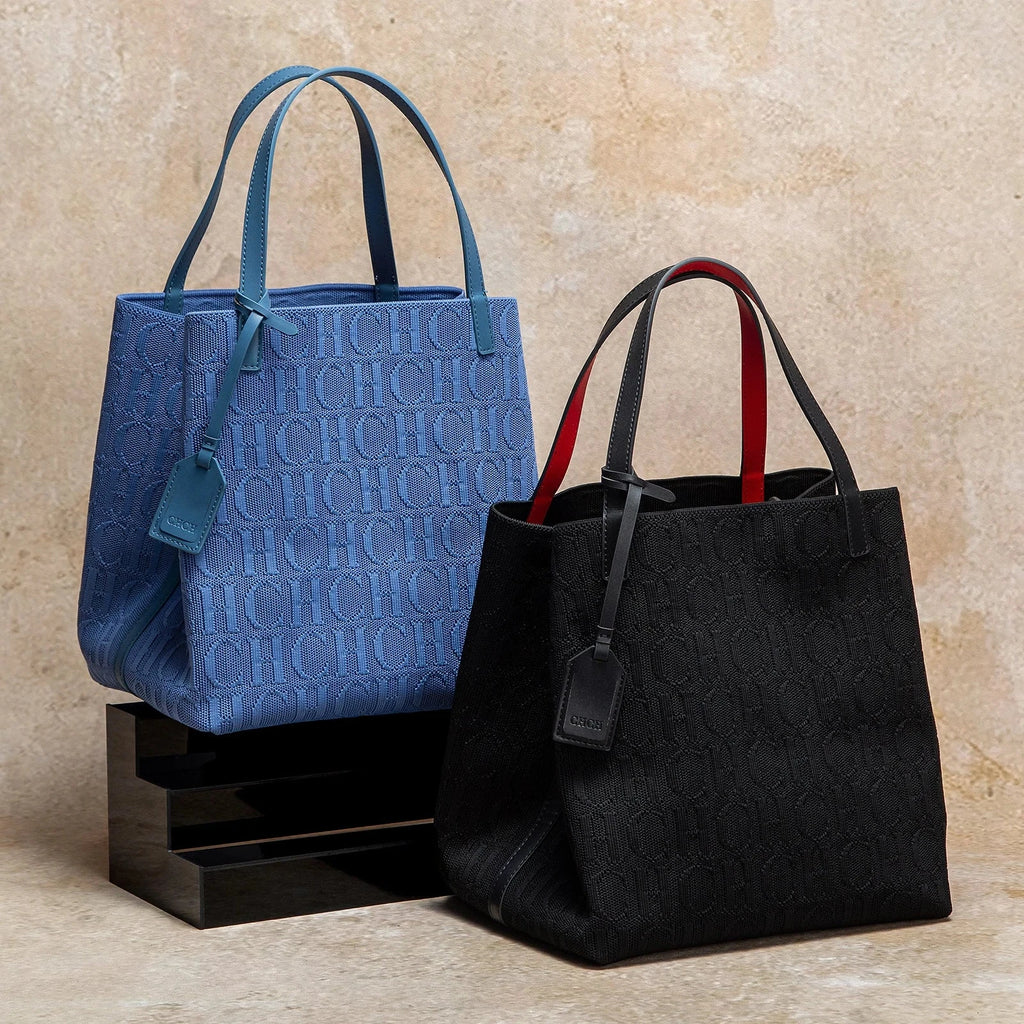 CHCH Large Capacity Black Knitted Tote Bag – Simple Shopping Handbag Econic Blanks