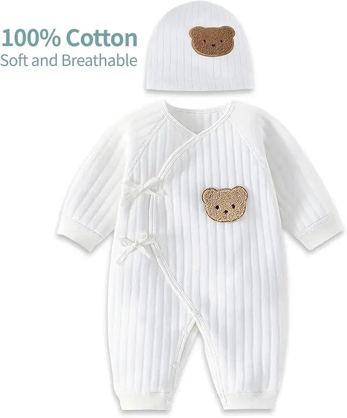 Boys Girls Bodysuit Newborn Winter Onesie Clothes Cotton Toddler Home Wear  0-6M Thickened Spring and Autumn Clothing Econic Blanks