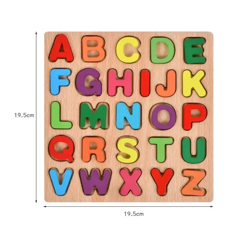 Colorful Alphabet Number Wooden Puzzles Kids Intelligent Matching Game Preschool Children Early Educational Toys Quick Pick Grocers