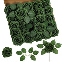 10~100pcs Rose Artificial Flowers Foam Fake Roses Wedding Bouquets Centerpieces Mothers Day Valentines Gifts Party Decoration Quick Pick Grocers