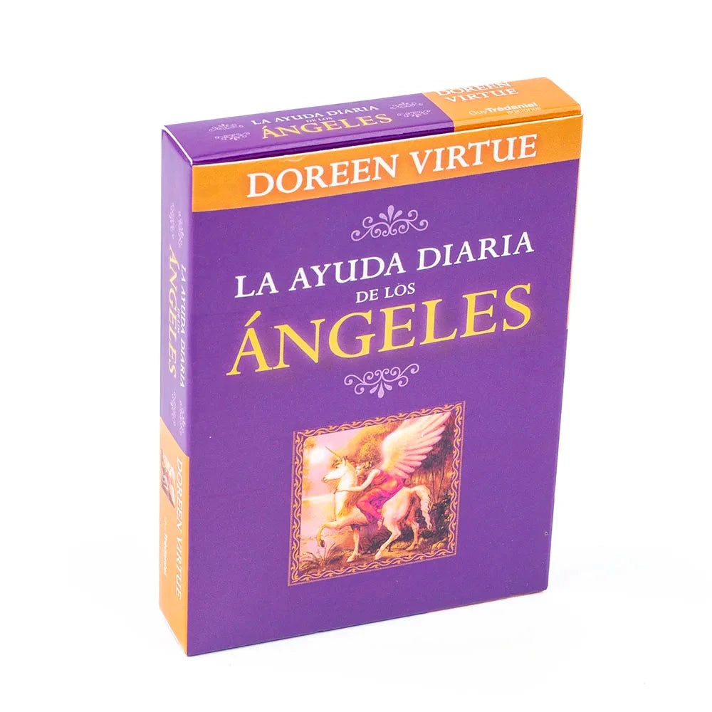Daily Guidance From Your Angels Oracle 44 Cards Deck 10.4*7.4cm Spanish Version Fate Divination Tarot Board Playing Game Econic Blanks