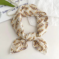 55cm Laies Headband Cotton Linen Square Scarf Women Korean College Girls Fashion Spring Autumn New Style Elegant Neck Scarves Quick Pick Grocers