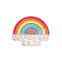 LGBTQ Pride Collect You Are Safe With Me Enamel Pins Rainbow Spaceship UFO Shield Cat Brooches Lapel Badges Jewelry Lover Gifts Quick Pick Grocers