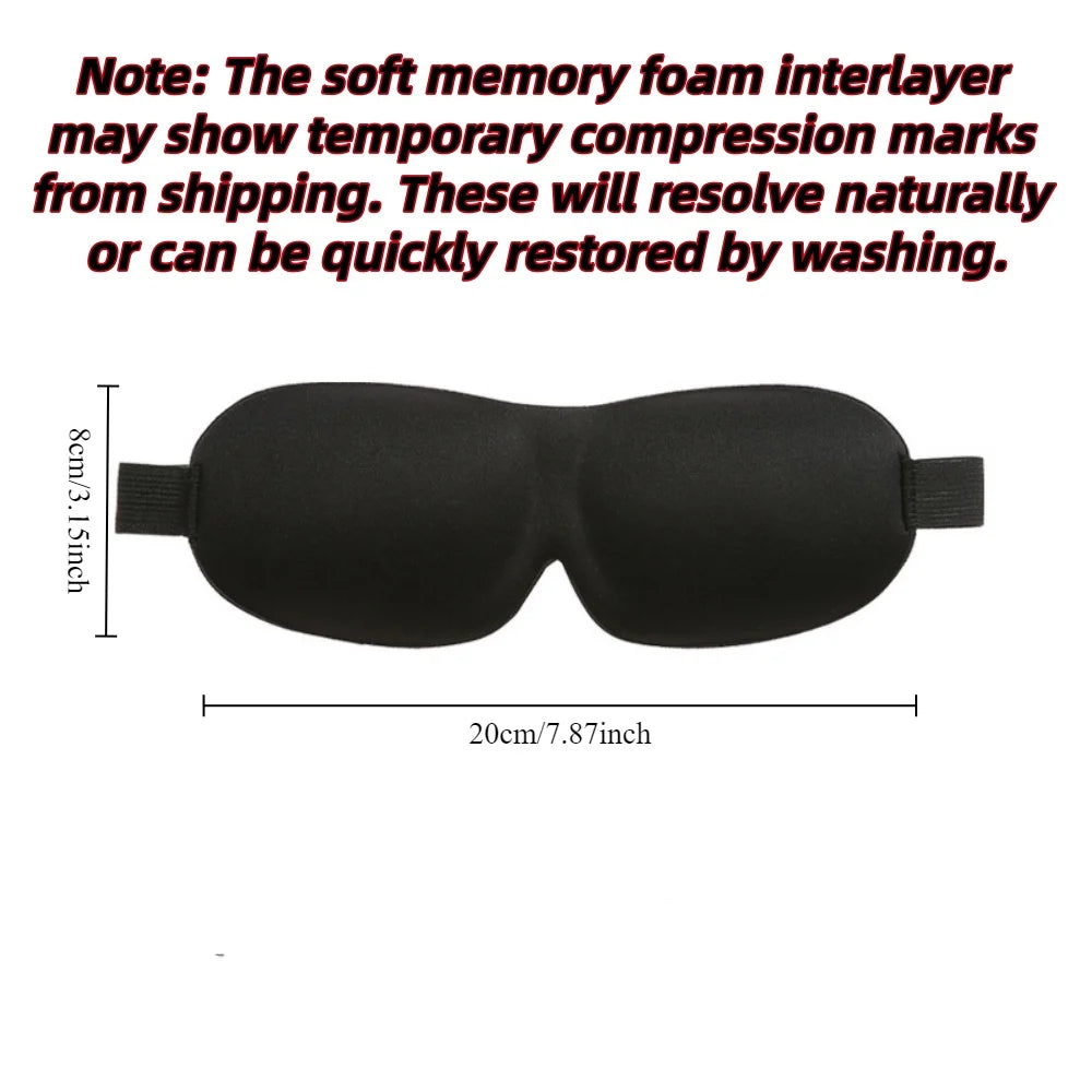 3D Sleep Mask Blindfold Sleeping Aid Soft Memory Foam Eye mask for Sleeping Travel Blockout Light Slaapmasker Eye Cover Quick Pick Grocers