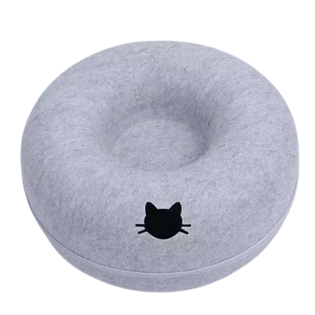 B-Tunnel Donut Cat Bed Interactive Tunnel Pet Felt Indoor Toys Cats House Kitten Training Toy Cat Kennel Cat Accessories Quick Pick Grocers