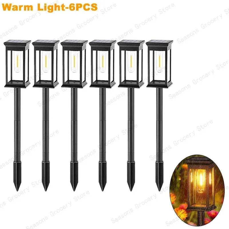 Waterproof LED Solar Lights for Garden Yard Driveway - Automatic Pathway Lighting Outdoor Landscape Lighting Auto On/Off at Dusk Quick Pick Grocers