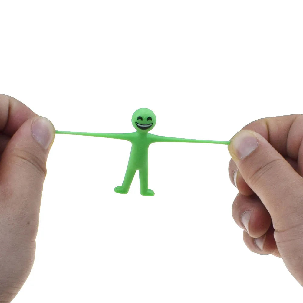 10Pcs Novelty Stretchy Stretch Toy Cute Colorful Yellow Stress Relief Stretchy Fidget Gifts TPR Soft Plastic Creative Doll Toy Econic Blanks