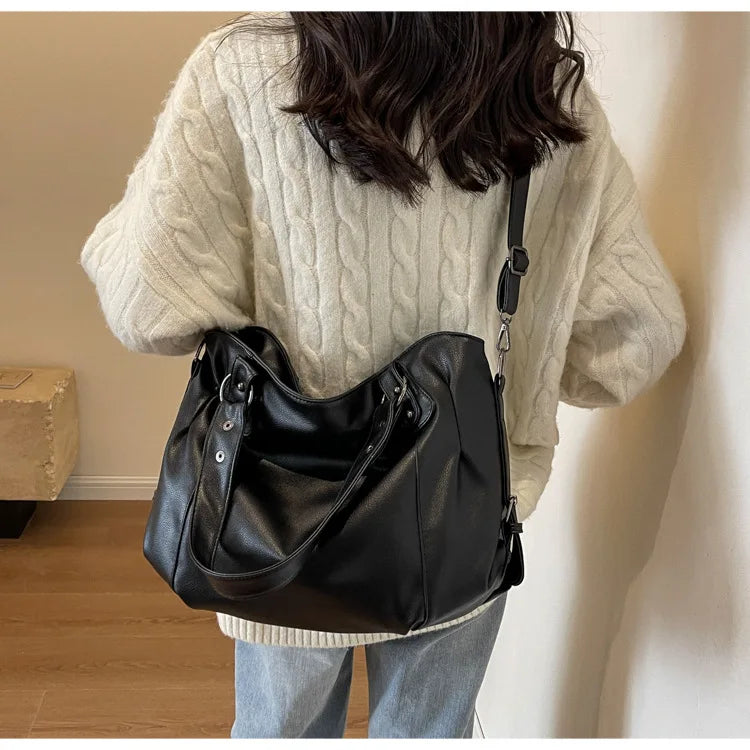 Soft Interior Compartment Shoulder Bags 2026 High Quality Contrasting Colors Bags for Women Fashion Zipper Pu Women's Handbags Quick Pick Grocers