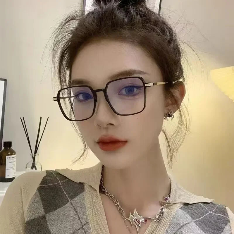 Photochromic Anti Radiation Glasses Metal Eyeglass For Woman Men Quick Pick Grocers