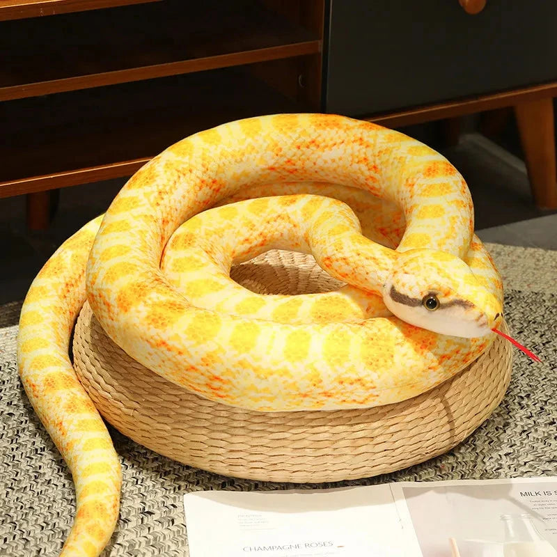 Artificial Python Plush Toy Long Snake Yellow Orange Green Python Plush Toy Decorate The House Holiday Decorations Econic Blanks