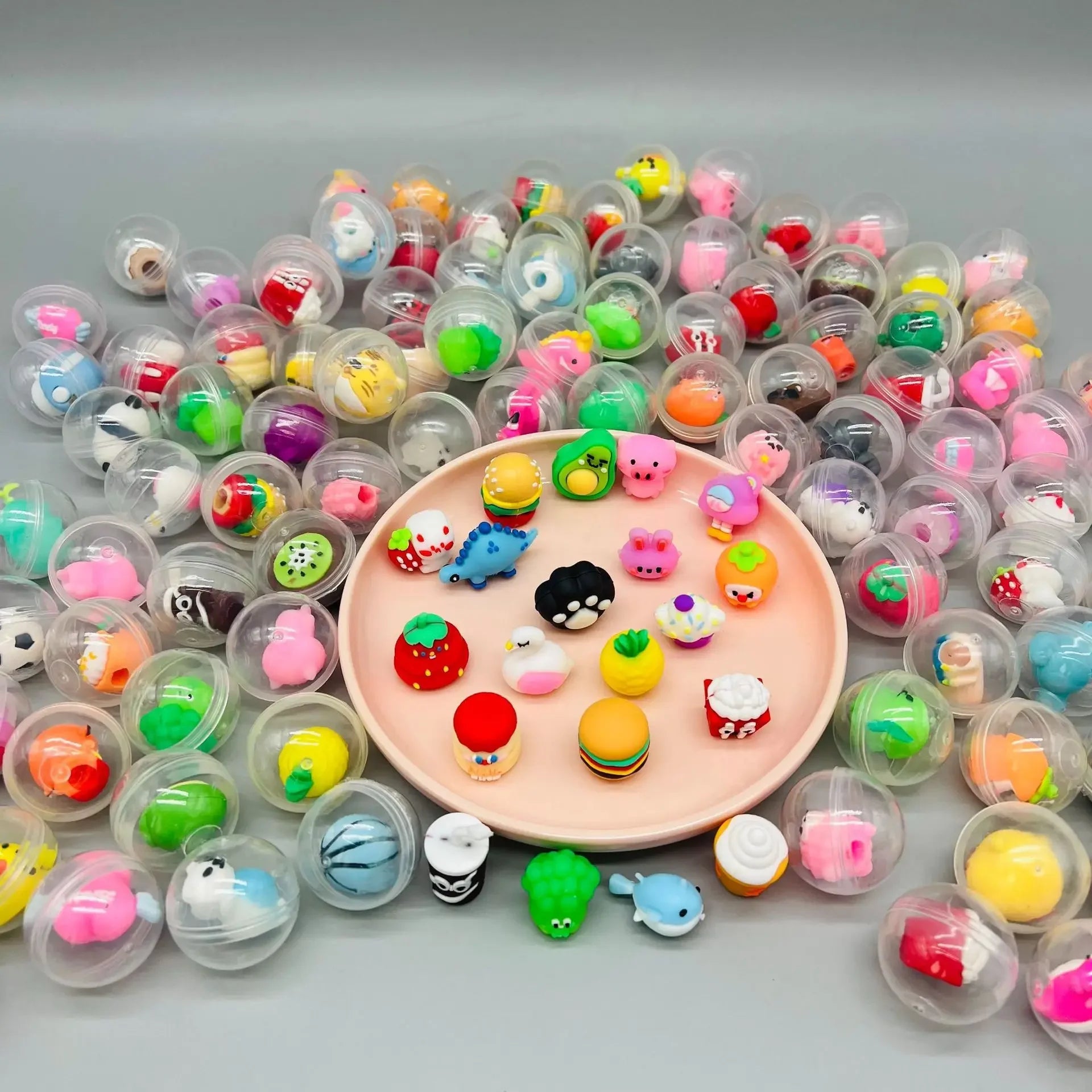 32mm Transparent Twisted Egg for Mini Claw Machine Toys Accessories Cute Animal Plush Dolls Doll Kids Arcade Crane Machine Gift Econic Blanks