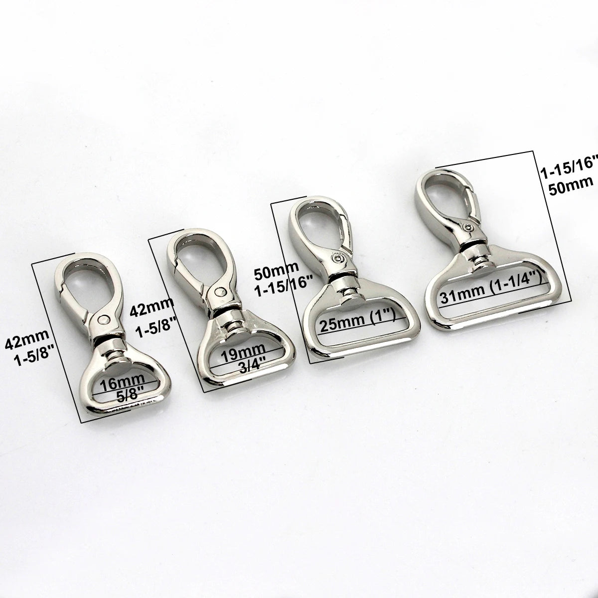 1piece Metal Carabiner Snap Hook Trigger Lobster Clasp Clip Swivel Spring Gate Leather Craft Pet Leash Bag Strap Belt Webbing Quick Pick Grocers