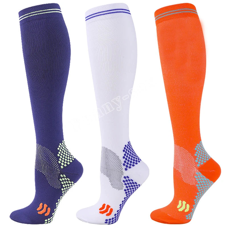 1/3 Pairs Dropship Compression Socks Varicose Veins 20-30 Mmhg Men Women Socks For Running Cycling,Football Soccer Stockings Quick Pick Grocers
