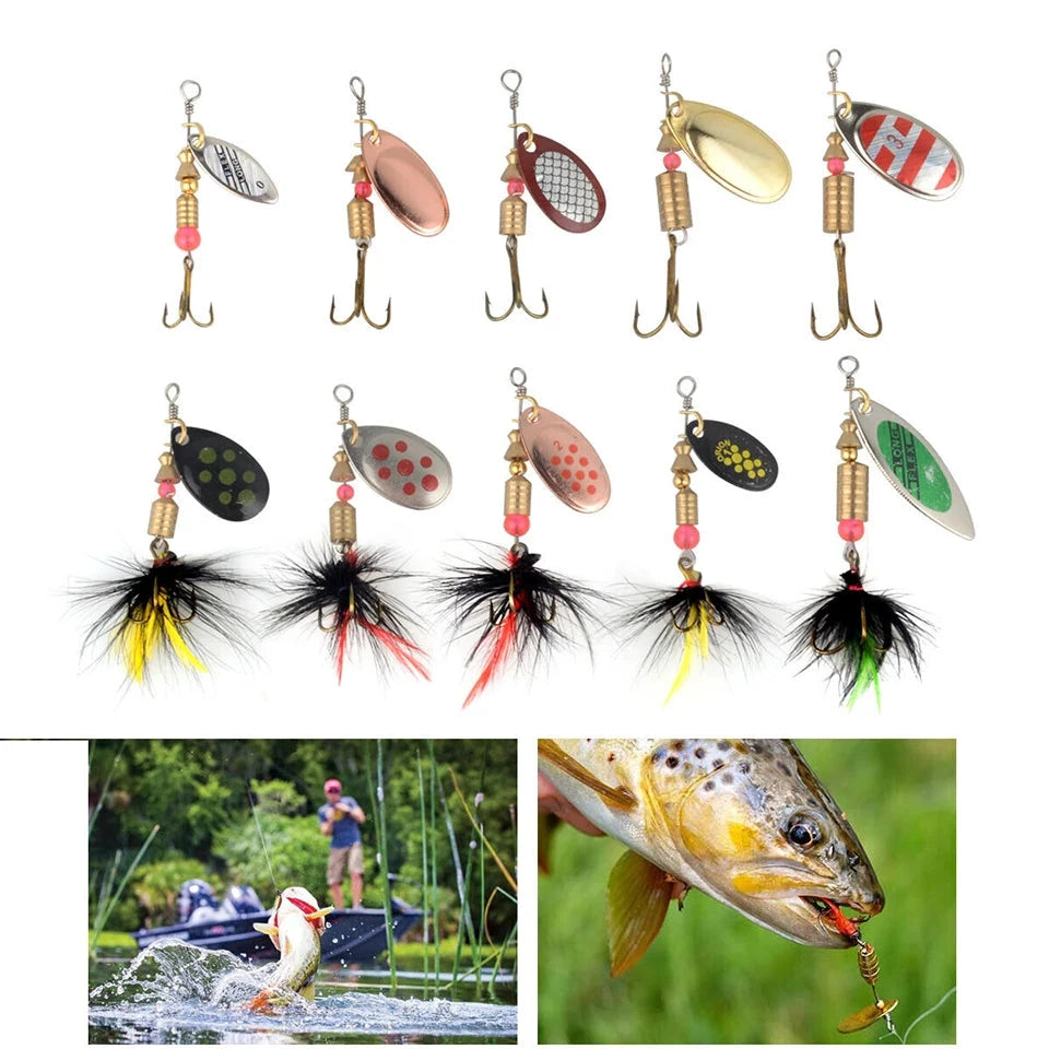 Metal Spoon Spinner Lure 2 to 8g 3.5g 10pcs/Lot Spoonbait Crankbaits Fishing Wobblers For Pike Crochet Set Bait Tackles Econic Blanks