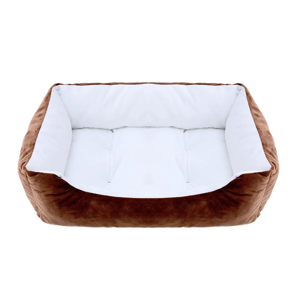 Bed for Dog Cat Pet Square Plush Kennel Medium Small Dog Sofa Bed Cushion Pet Calming Dog Bed House Pet Supplies Winter Quick Pick Grocers