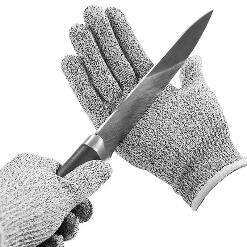 Level 5 HPPE Anti-Cut Gloves Kitchen Gardening Anti-Cut Knitted Gloves Anti-Thorn Wear-Resistant Glass Building Cutting Gloves Quick Pick Grocers