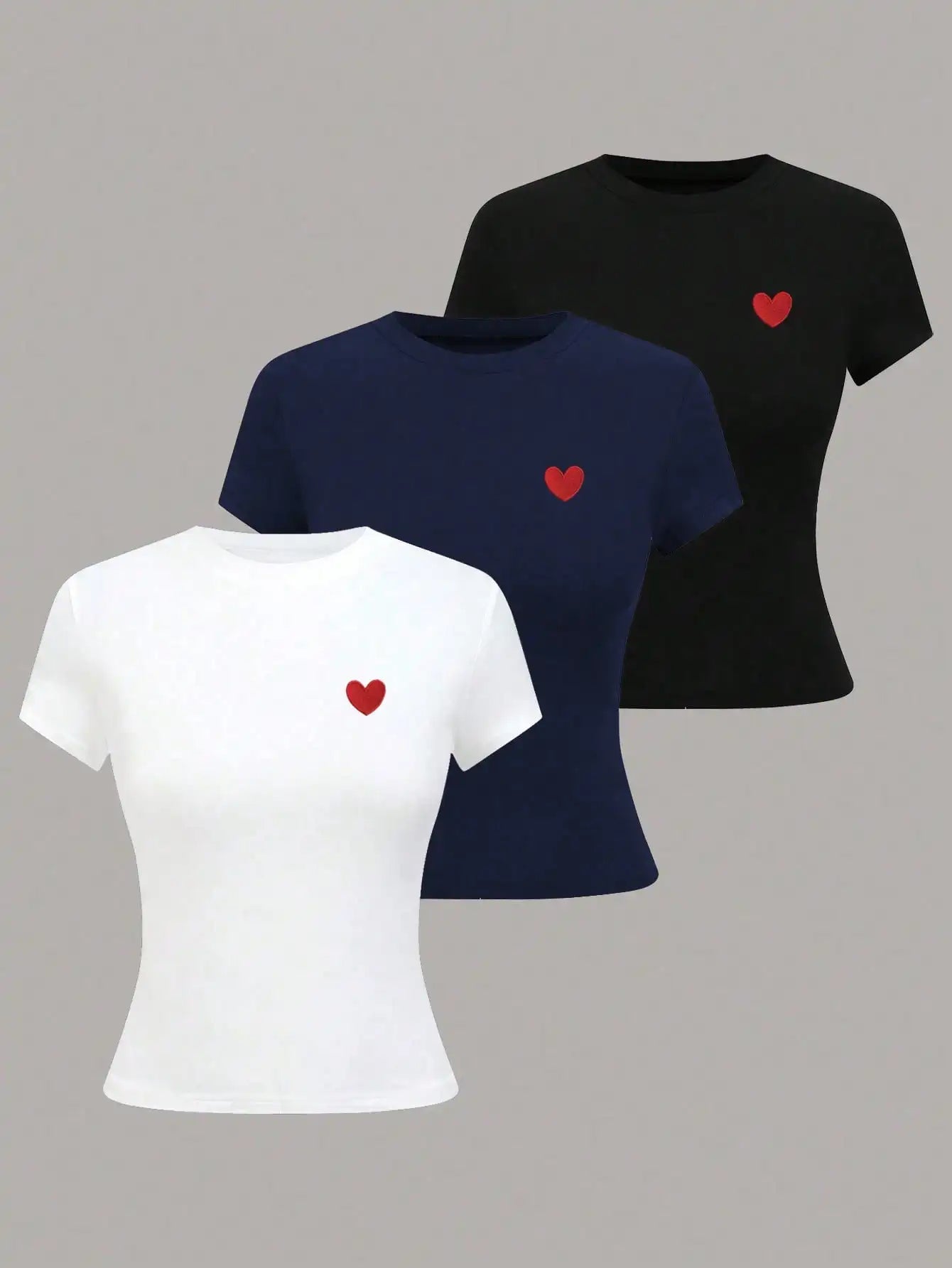 Women's Solid Color Short Sleeve T-Shirt, Minimalist Basic Top for Summer Quick Pick Grocers