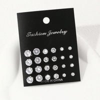12 Pairs Of Luxurious, Simple, Shiny, And Caring Zirconia Decorative Earrings Are Suitable For Gifts To Parties,And Couples Quick Pick Grocers