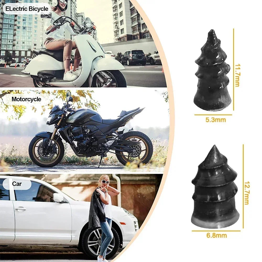 10/20/30Pcs Car Tyre Repair Rubber Nails Set Universal Cars Motorcycle Patch Nails Truck Bicycle Scooter Puncture Repair Tools Quick Pick Grocers