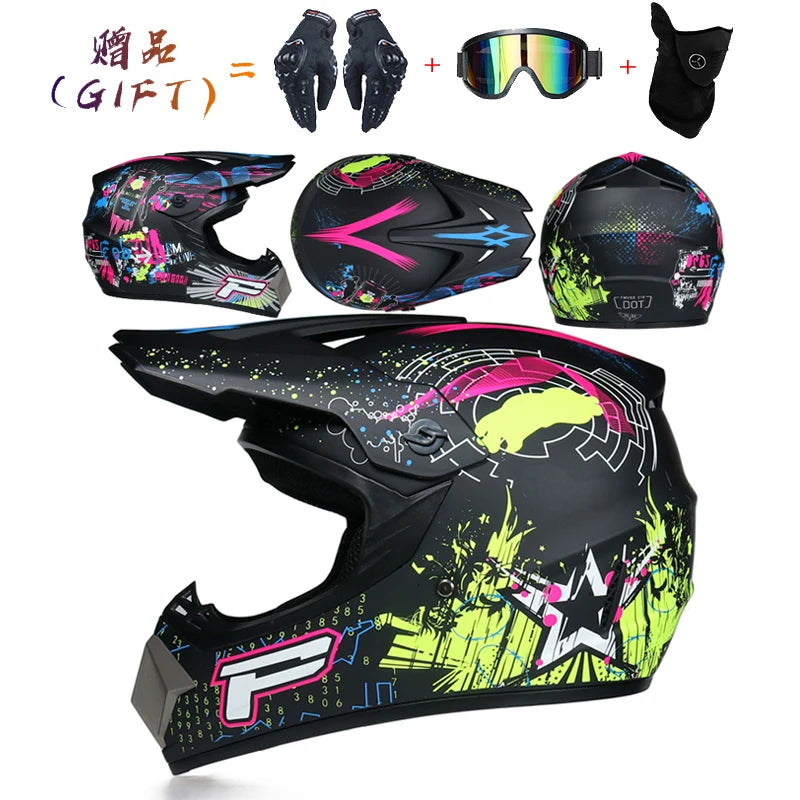 Safety Motocross Helmet Casco Motocross Bicycle Downhill Capacete ATV Cross Helmet Child Motorcycle Helmet Dot Abs 1KG Unisex