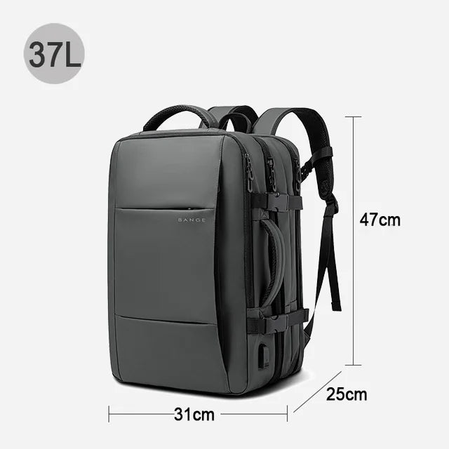 BANGE Aesthetic Men Business Backpack School Expandable USB Bag, Large Capacity 17.3 Laptop Waterproof Fashion Travel Backpack Econic Blanks
