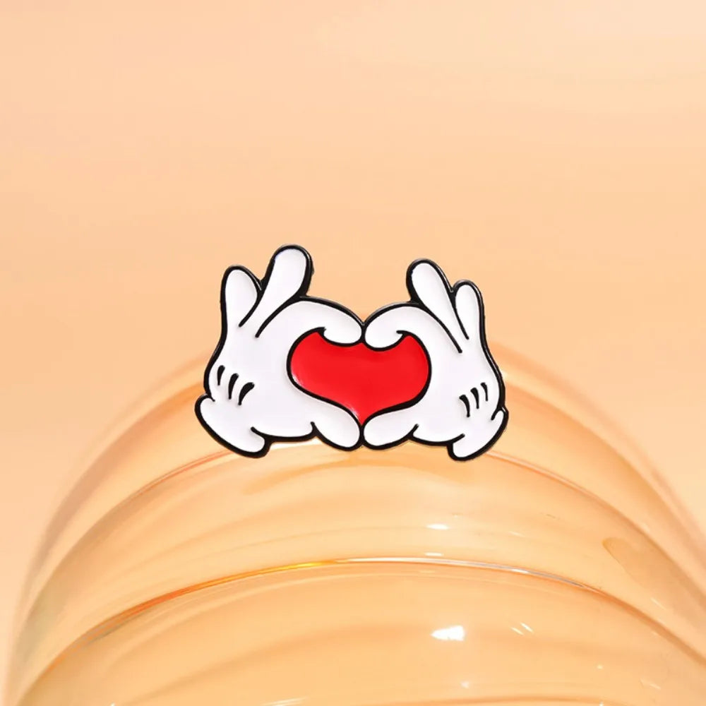 Cartoon Finger Gesture Love You Enamel Pins Creative Metal Decoration Brooch Lapel Badge Clothes Backpack Accessory for Friends Quick Pick Grocers
