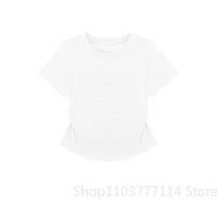 Women Summer Short Sleeved Top for Fashion Versatile Base Shirt Slim Fit Round Neck T-shirt Casual and Sexy Breathable and Cool Quick Pick Grocers