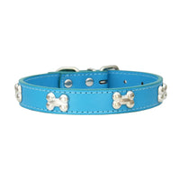 Bone Leather Durable Pet Dog Collars Puppy Pug Collars for Small Large Dog Chihuahua Cat Accessories Pet Collar for Small Dogs Quick Pick Grocers