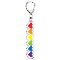 Gay Pride LGBT Rainbow Acrylic Keychain LGBTQ Transparent Double Sided Key Chain Key Ring Lesbian Keychains for Friends Gift Quick Pick Grocers