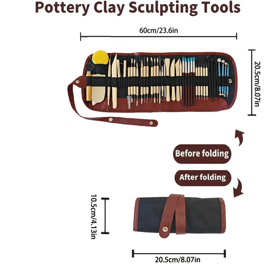 Pottery Clay Sculpting Tools Kit 8-61 Pcs/Set, Ceramic Wax Clays Carving Tools for Art Craft Pottery Sculpting Modeling Tool Set Econic Blanks