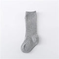 Lawadka 0-5Years Kids Boys Girls Socks Cotton Solid Striped Soft Baby Knee Long Children's Socks School Sport Baby Sock 12 Color Quick Pick Grocers
