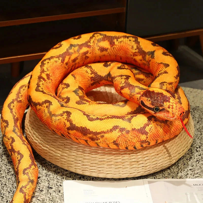 Artificial Python Plush Toy Long Snake Yellow Orange Green Python Plush Toy Decorate The House Holiday Decorations Econic Blanks