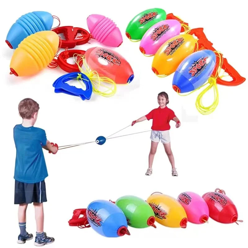 Hand pulled ball pulling force through elasticity fast shuttle ball training arm strength exercise outdoor games children's toys Quick Pick Grocers